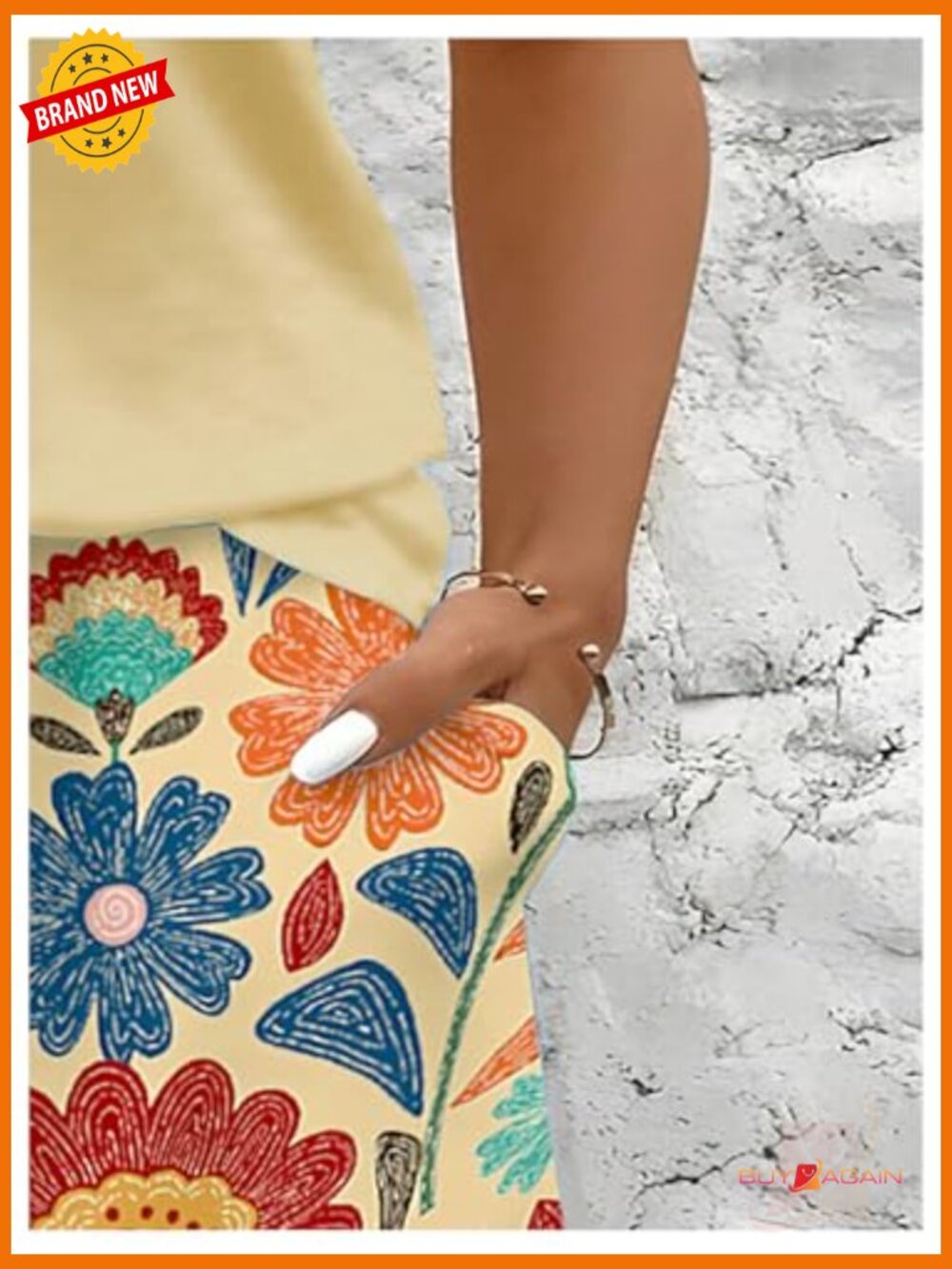 Women's 2 Piece Floral Tank Top and Shorts Set Summer Outfits - Picture 3 of 4